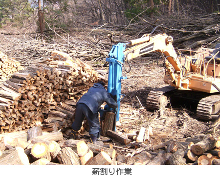薪割り作業
